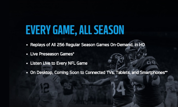 NFL Game Pass Live Stream Preseason